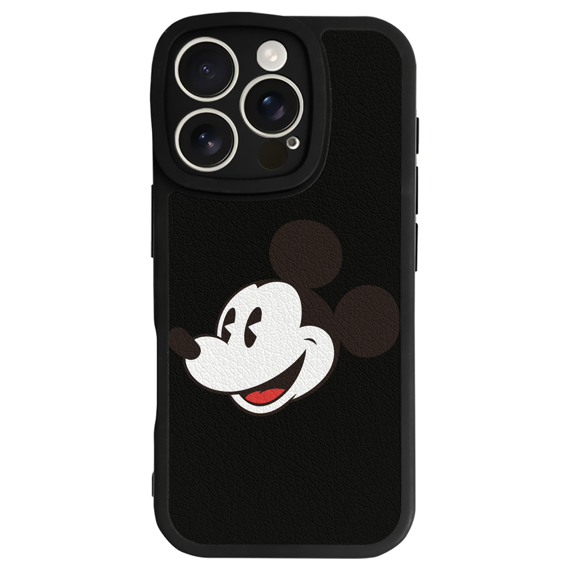 （画像用） ミッキーマウス Mickey Mouse 【iPhone 16シリーズ対応】シリコンスマホケース（レザー調） 材質：シリコン